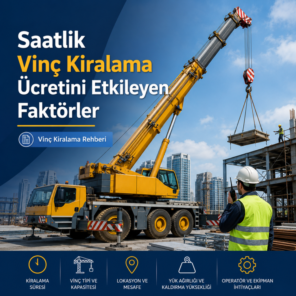 Saatlik Vinç Kiralama Ücretini Etkileyen Faktörler